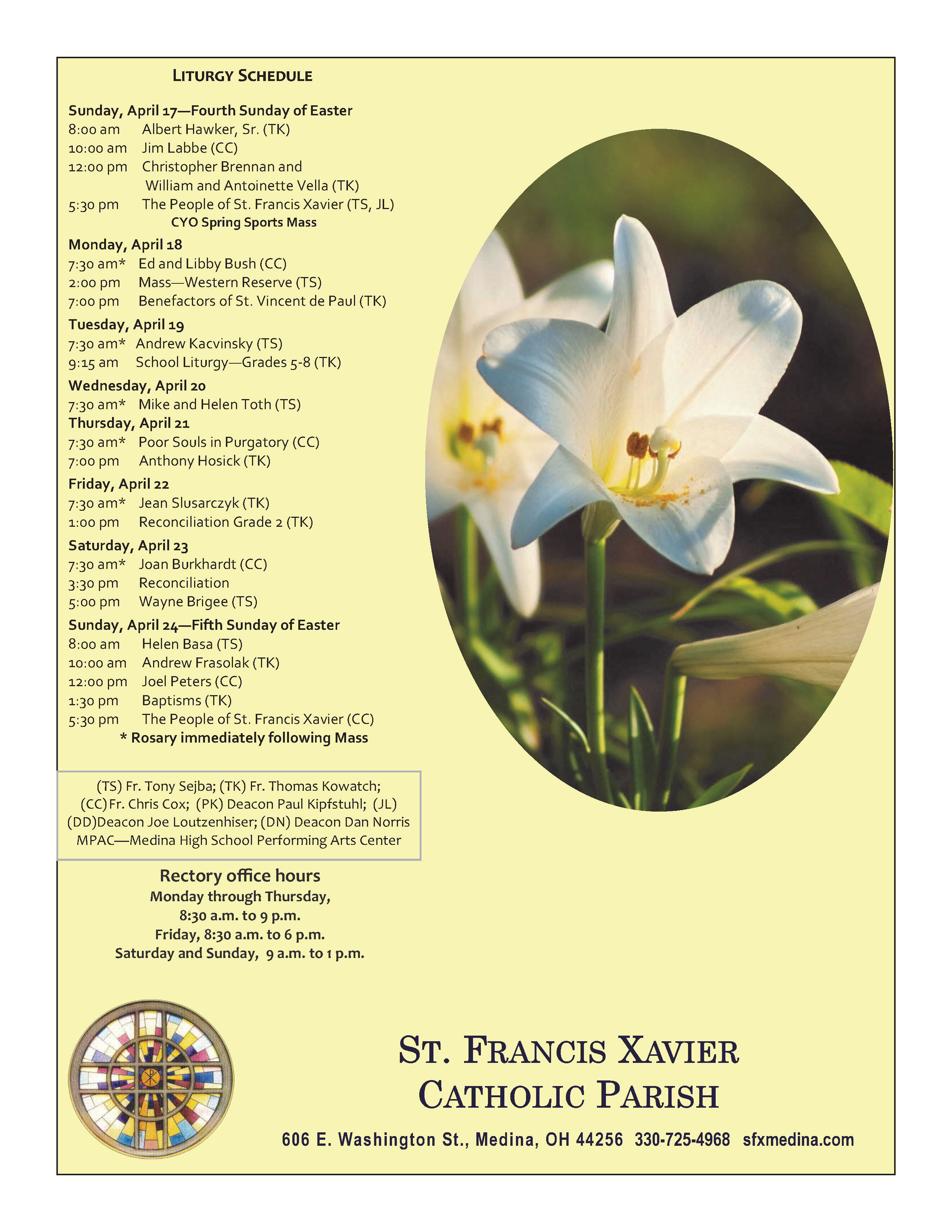 St. Francis Xavier Parish » 20160417B_Page_01